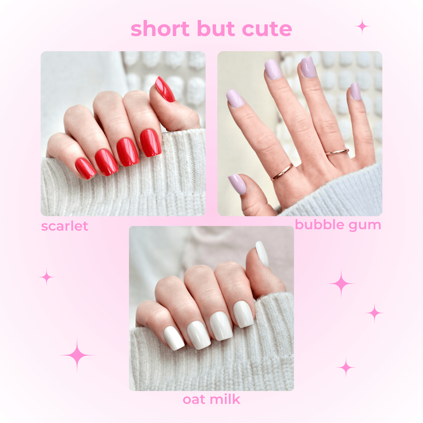 Short but cute - set press-on nehtů