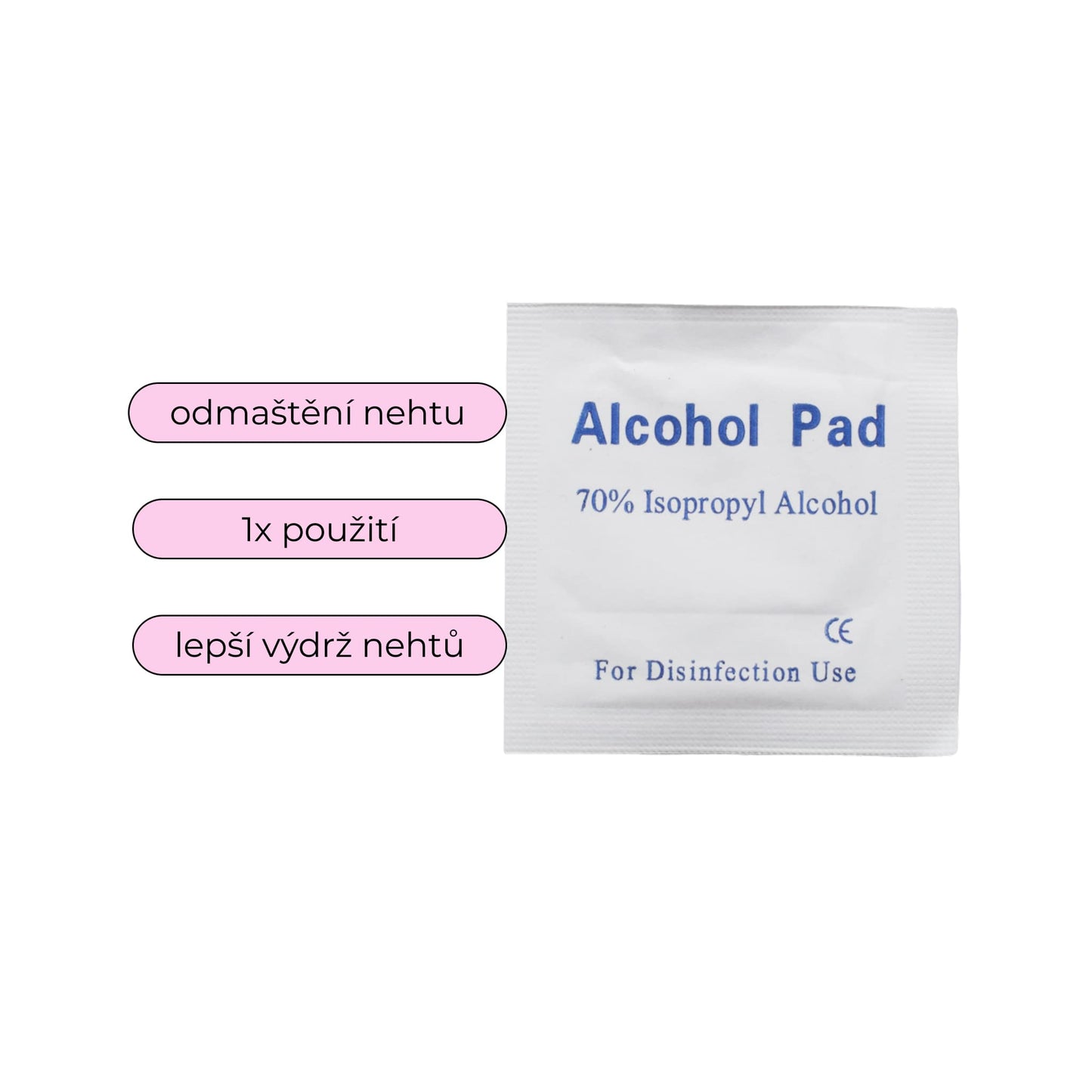alkoholový ubrousek umělé nehty presson nehty