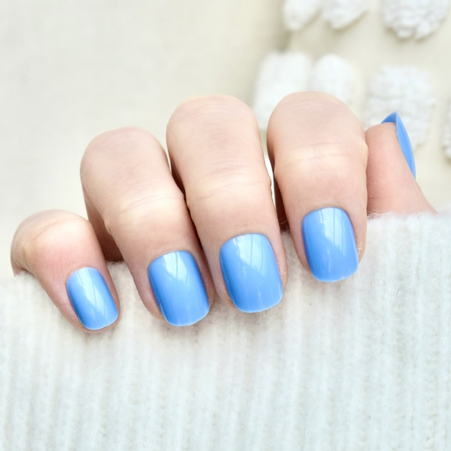 presson nails nails coffin short blue