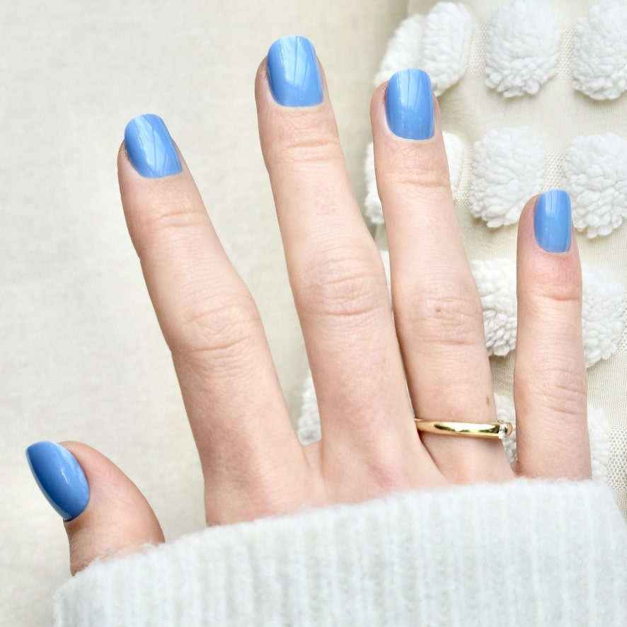 presson nails nails coffin short blue