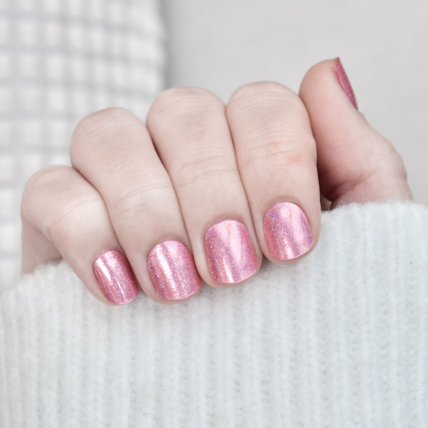 uv gel nail stickers 20 pcs pink glitters