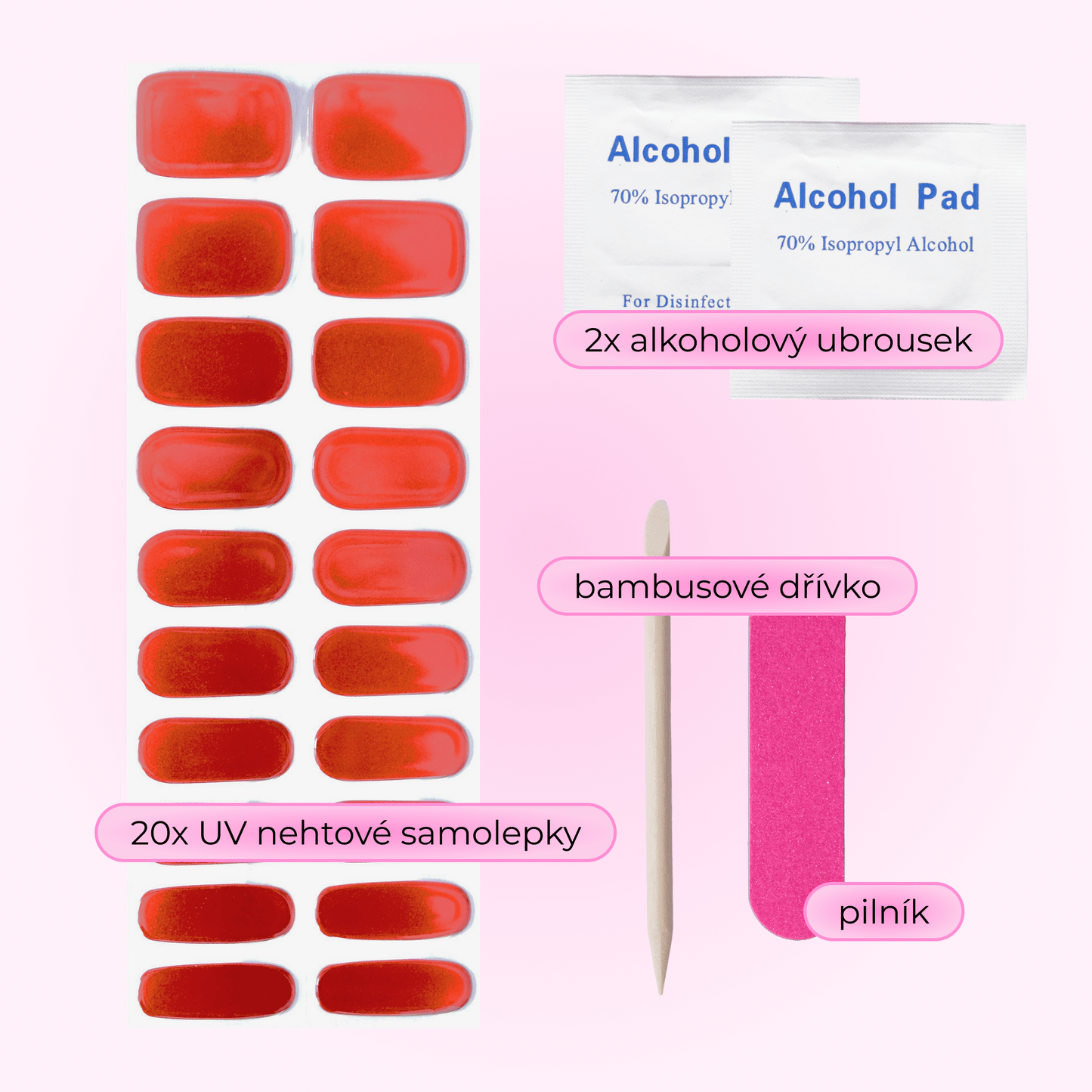 uv gel nail stickers 20 pcs dark red glitters