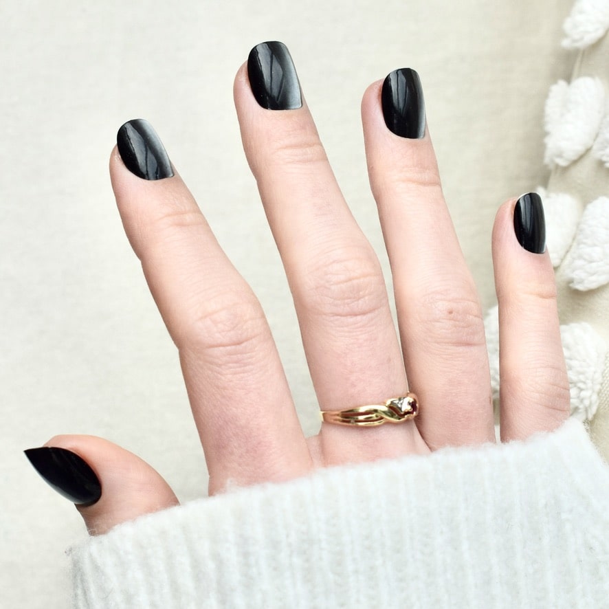 presson nails false nails artificial nail short coffin black cat eye glitters