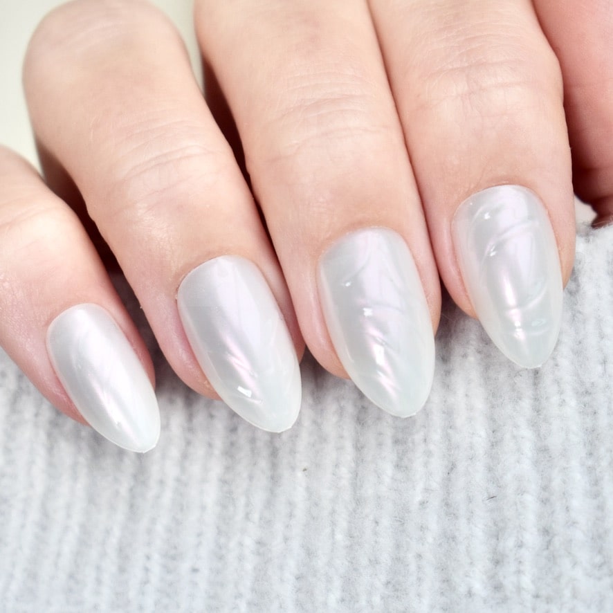 presson nails false nail glasies almond 3D glitters mermaid