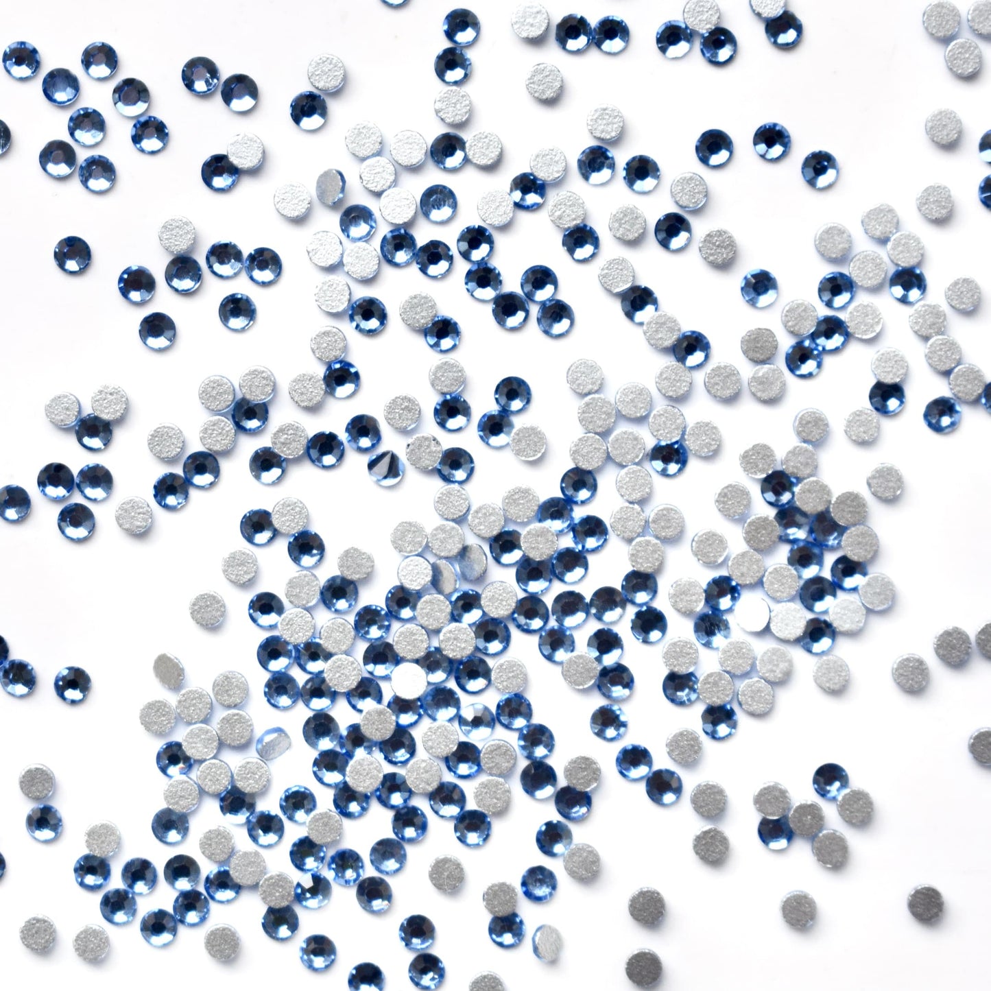 nail blue decals rhinestone decoration nail acessory