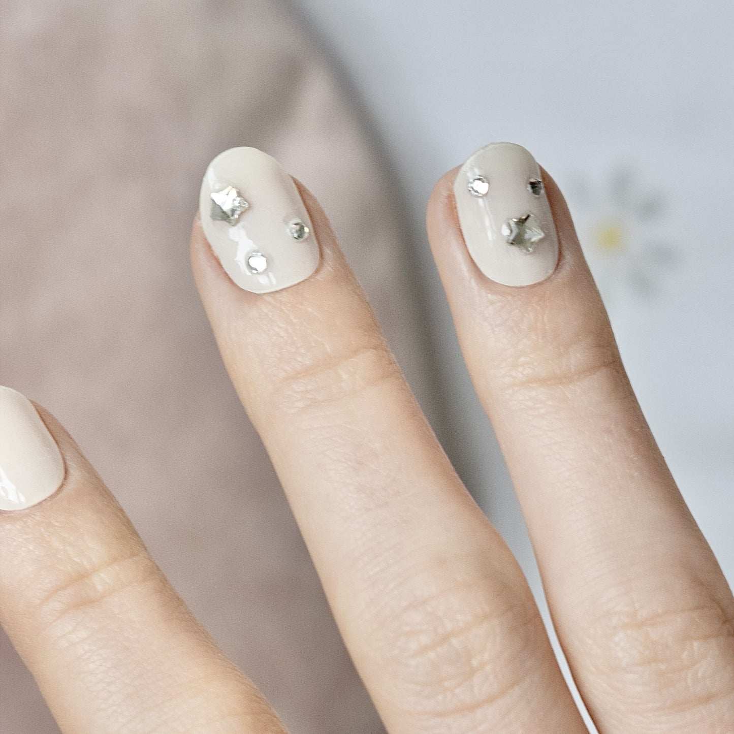 nail star decals uv nail stickers off white decoration acessory glasies
