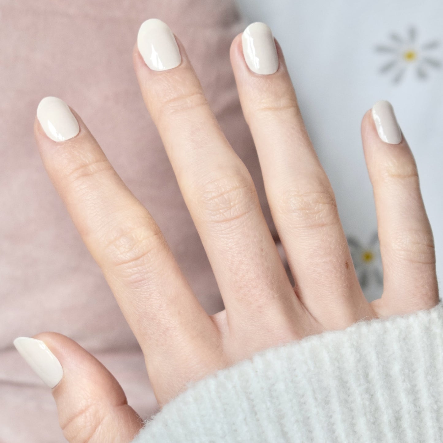 uv gel nail stickers 20 pcs beige white