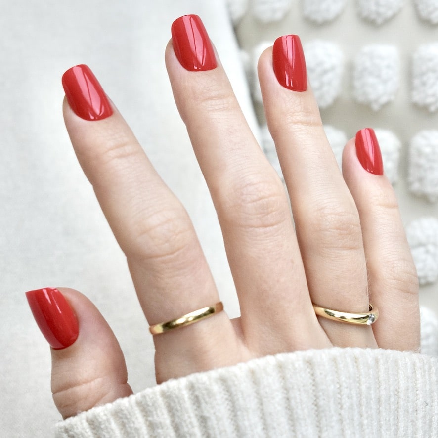 presson nails false nail glasies coffin short red