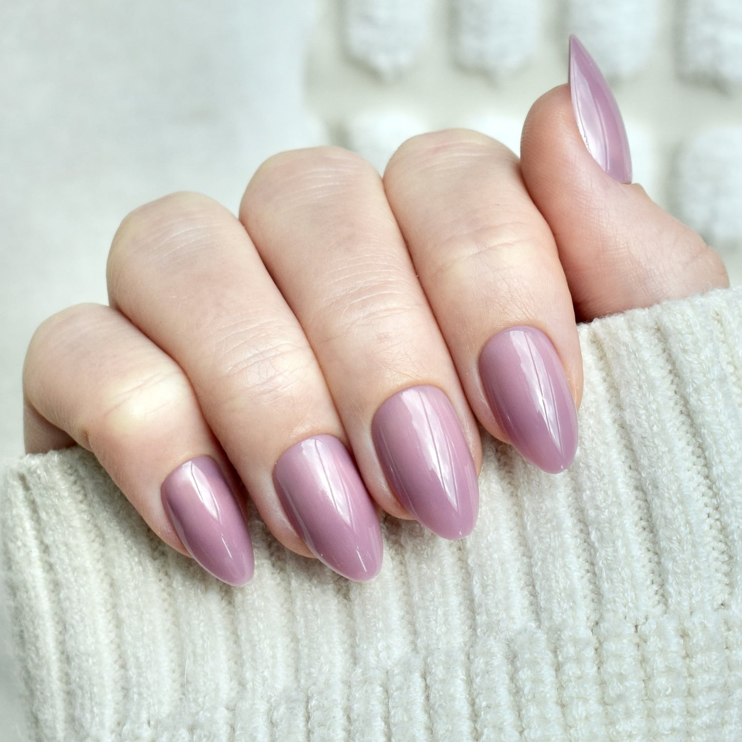 presson nails false nail glasies almond violet grey pink