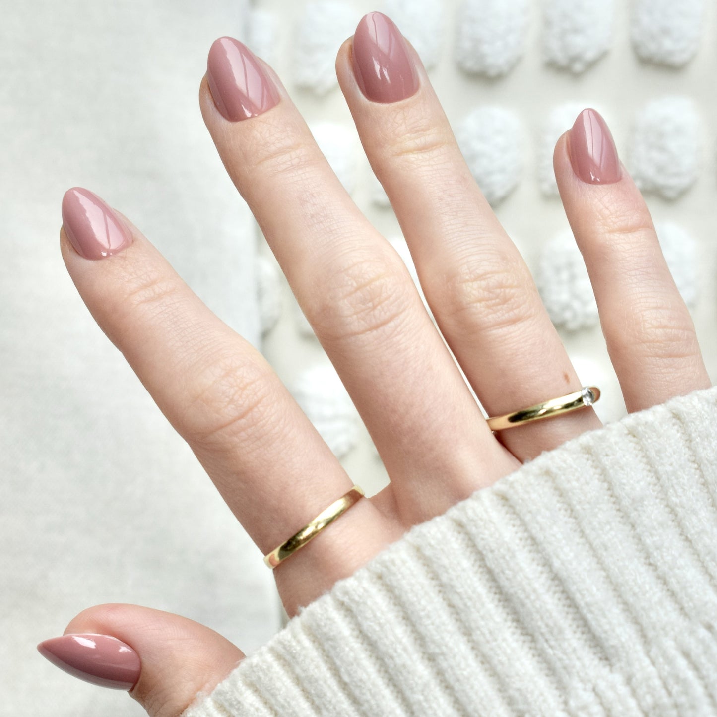 presson nails false nail glasies oval short nude brown
