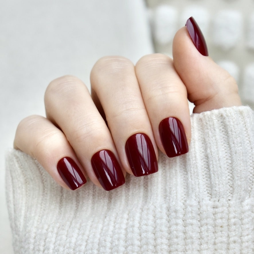 presson nails false nail glasies coffin short wine red
