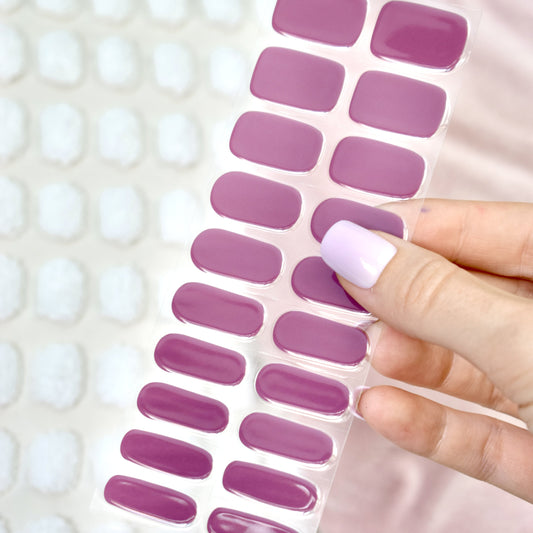 uv gel nail stickers 20 pcs pink mauve violet