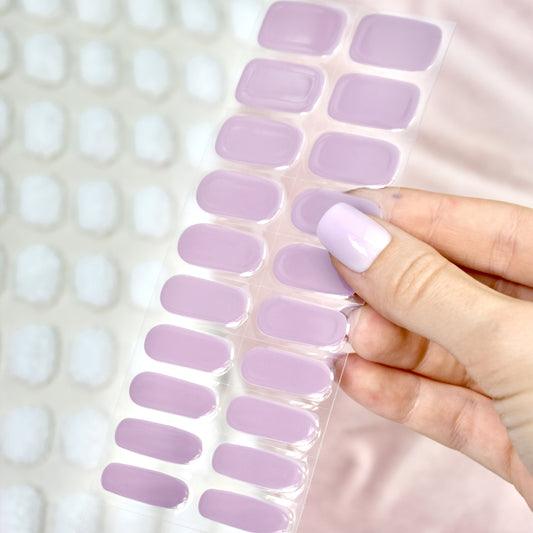 uv gel nail stickers glasies long lasting 20 pcs violet pink