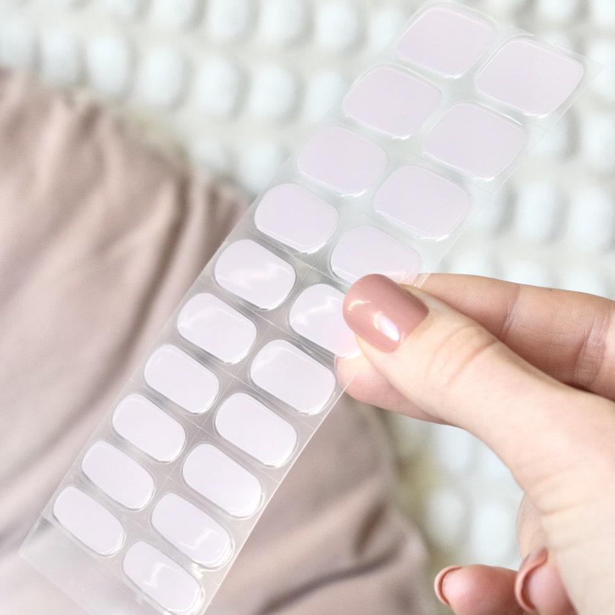 uv gel nail stickers 20 pcs pink beige light