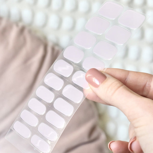 uv gel nail stickers 20 pcs pink beige light