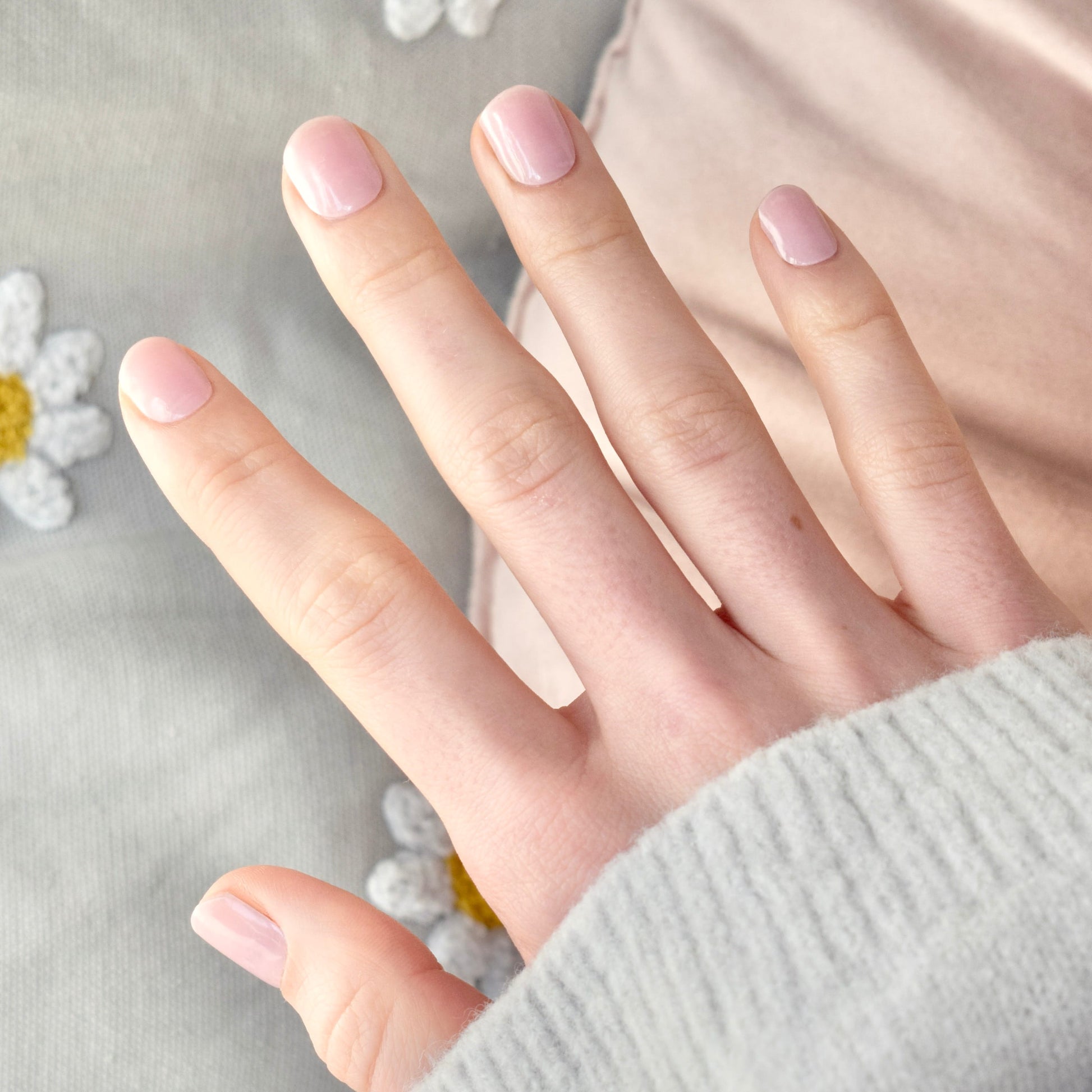 uv gel nail stickers 20 pcs pink beige light