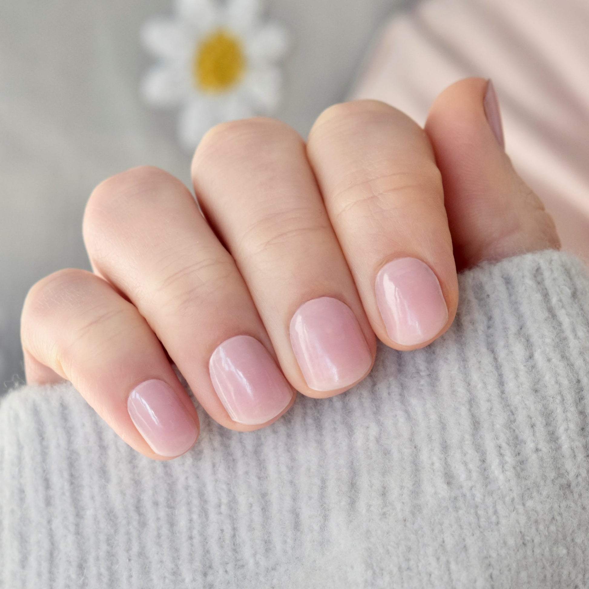 uv gel nail stickers 20 pcs pink beige light