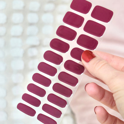 uv gel nail stickers 20 pcs red burgundy