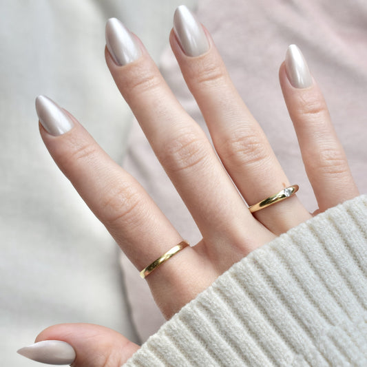 presson nails false nails glasies almond champagne