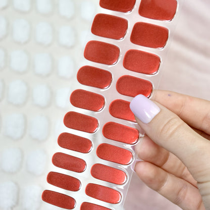 uv gel nail stickers 20 pcs dark red glitters
