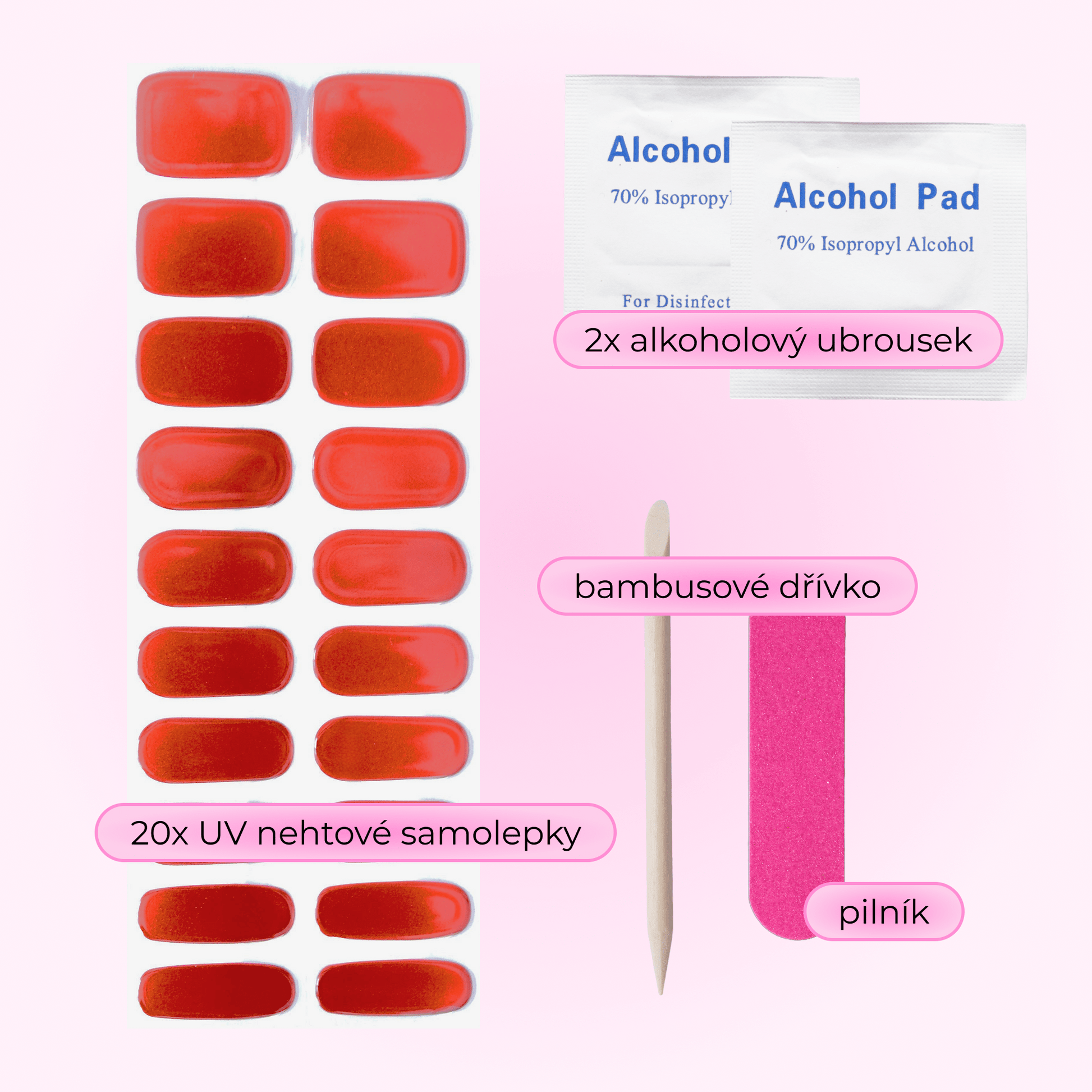 uv gel nail stickers 20 pcs dark red glitters