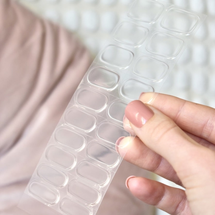 uv gel nail stickers 20 pcs transparent clear