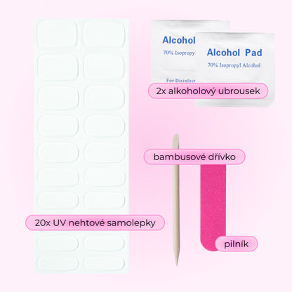 uv gel nail stickers 20 pcs transparent clear