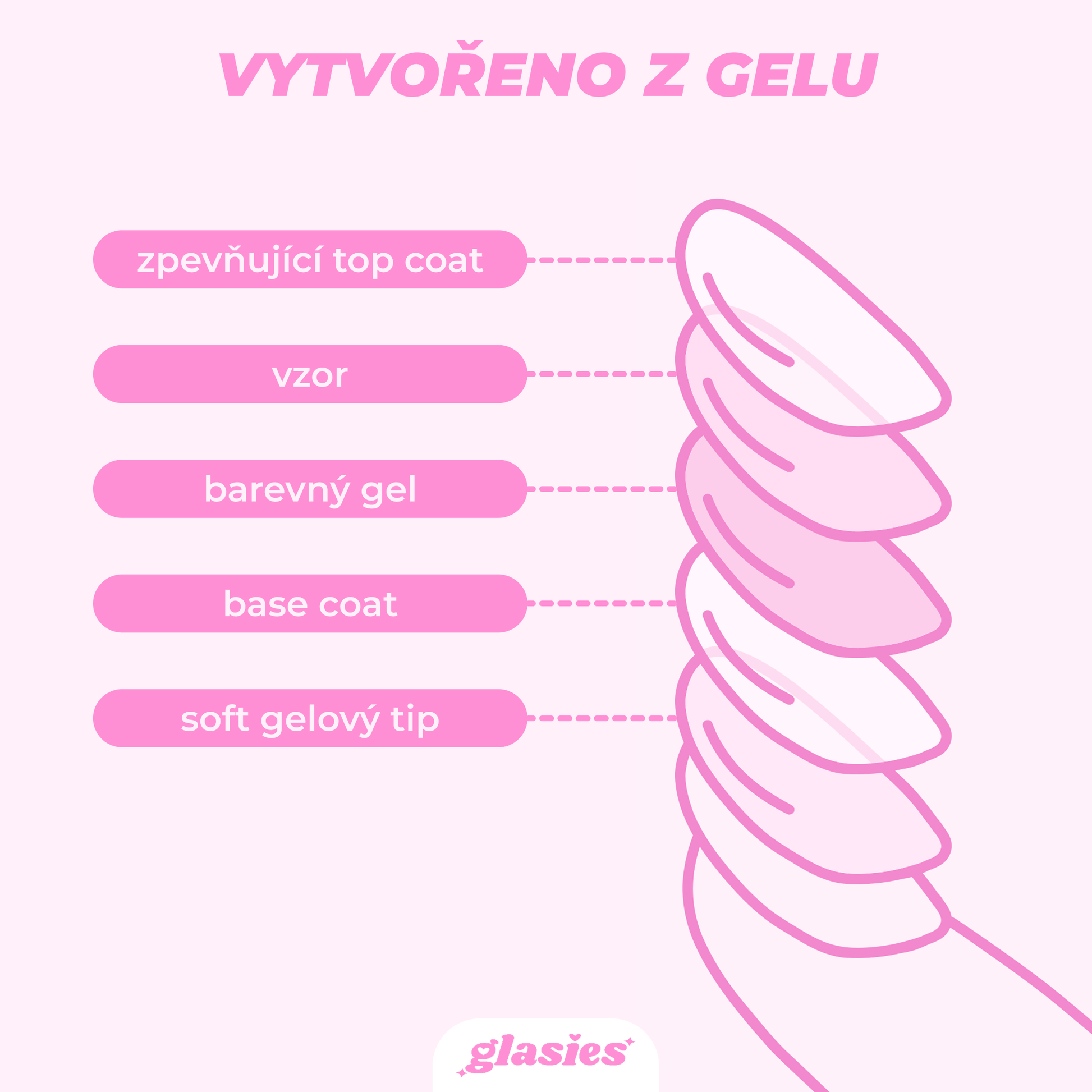 glasies soft gel presson nails high quality saloon look