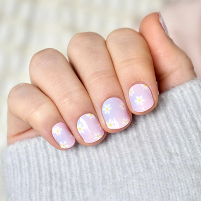 uv gel nail stickers 20 pcs blue pink flowers ombre 