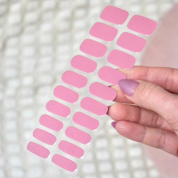 uv gel nail stickers 20 pcs powder pink mauve