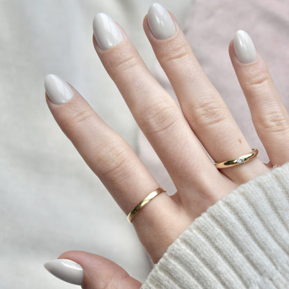 presson nails false nail glasies oval brown milky creamy off-white 