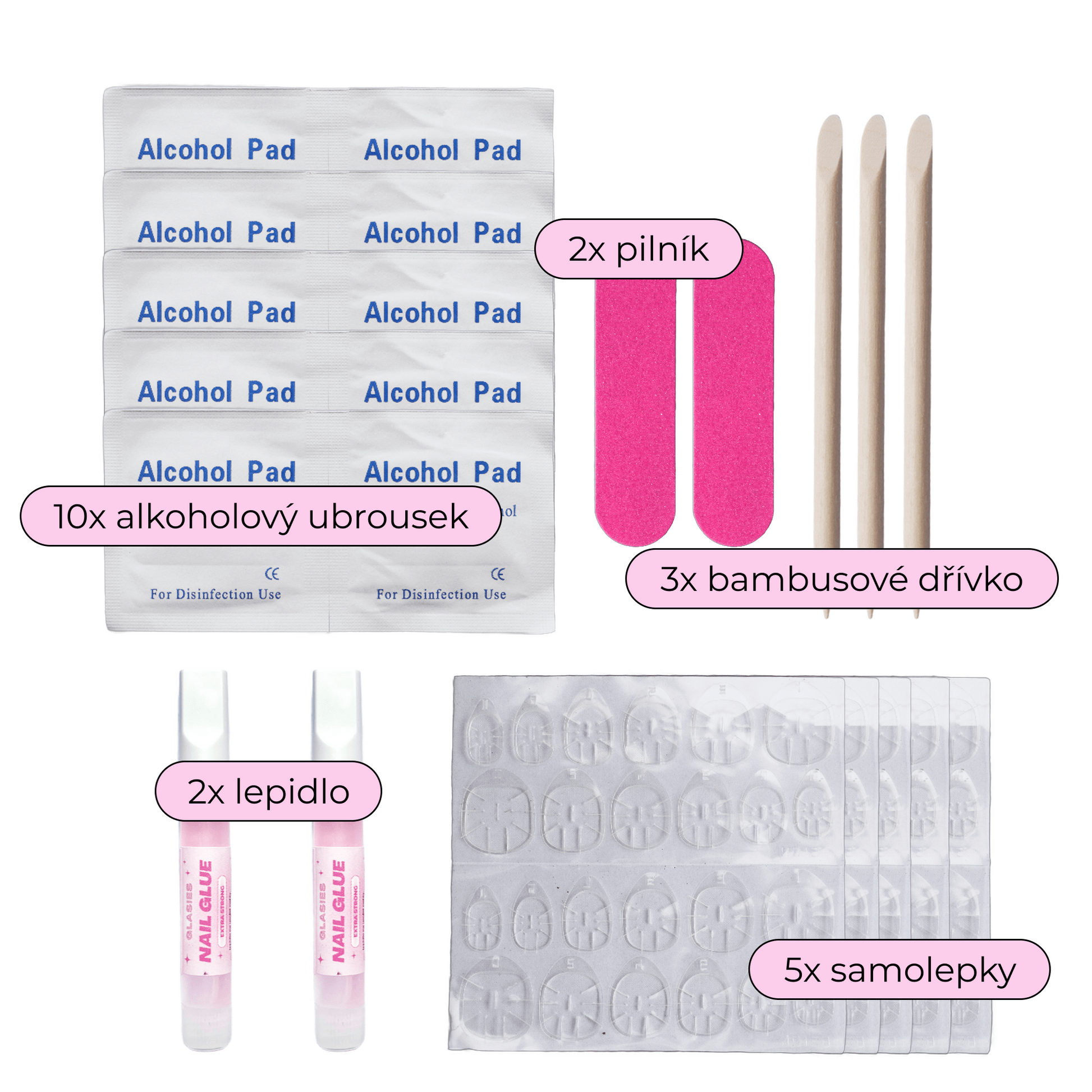 nail glue bamboo stisk nail ile nail tabs