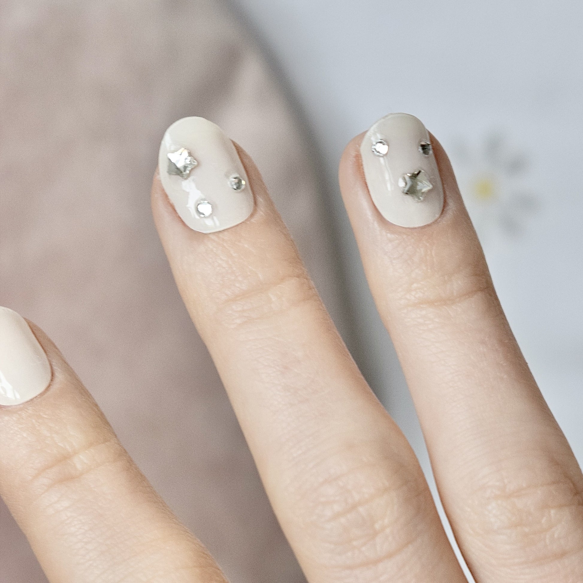 nail star decals uv nail stickers off white decoration acessory glasies