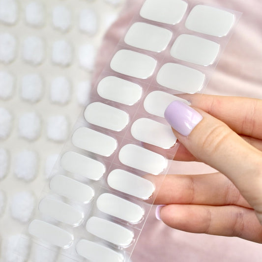 uv gel nail stickers 20 pcs dark beige white