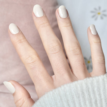 uv gel nail stickers 20 pcs beige white
