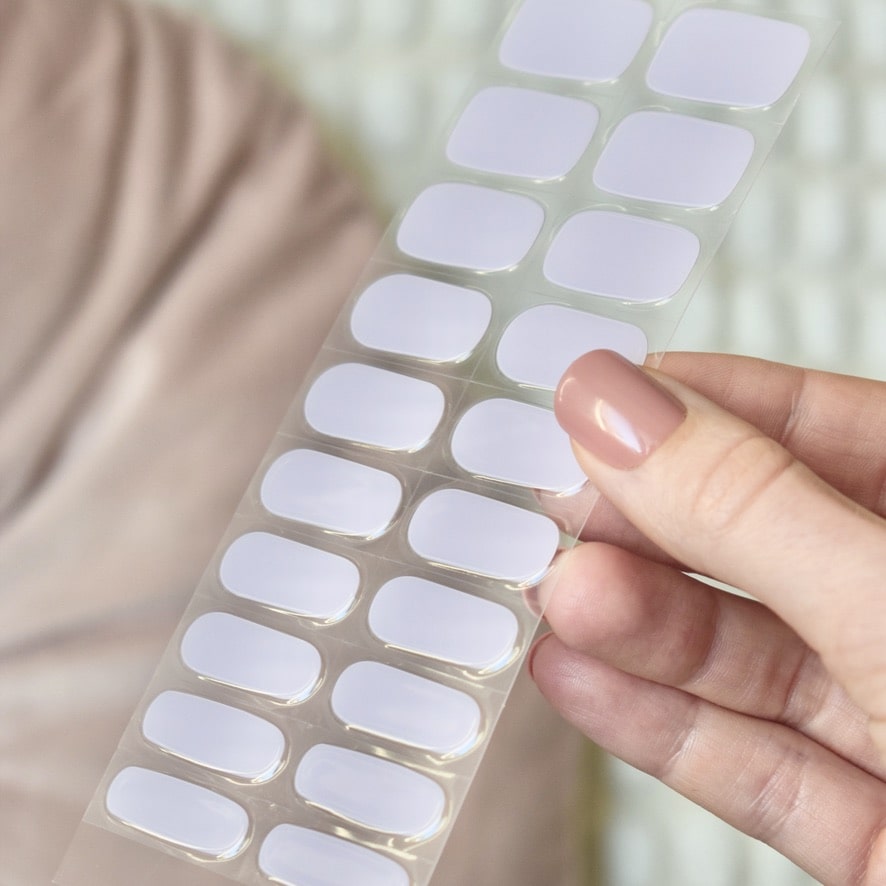 uv gel nail stickers 20 pcs violet purple pastel