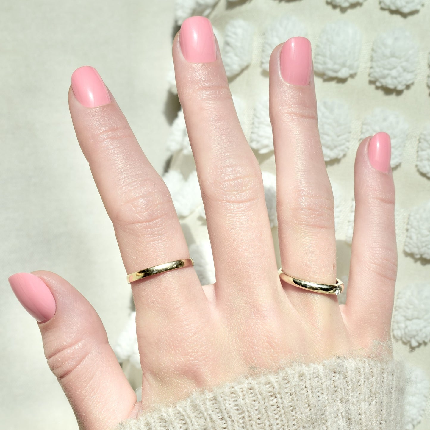 presson nails short false nails ppink salmon peachy