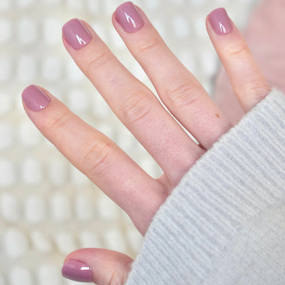 press-on nails artificial nails beauty false glasies gel coffin short violet purple