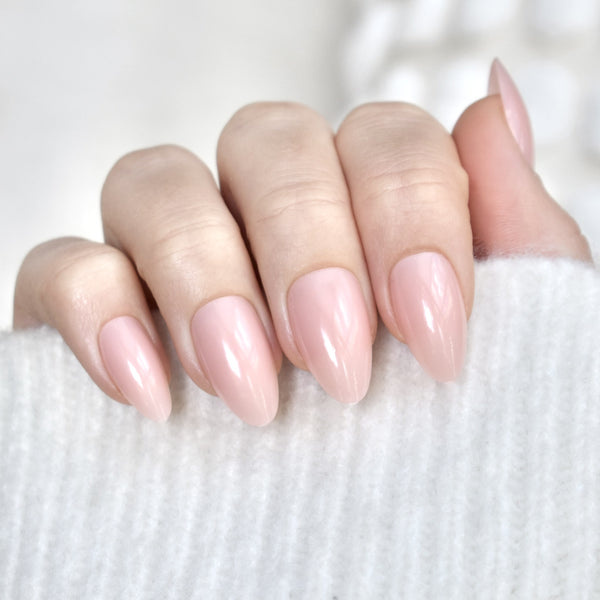 press-on nails artificial nails false nails pink almond