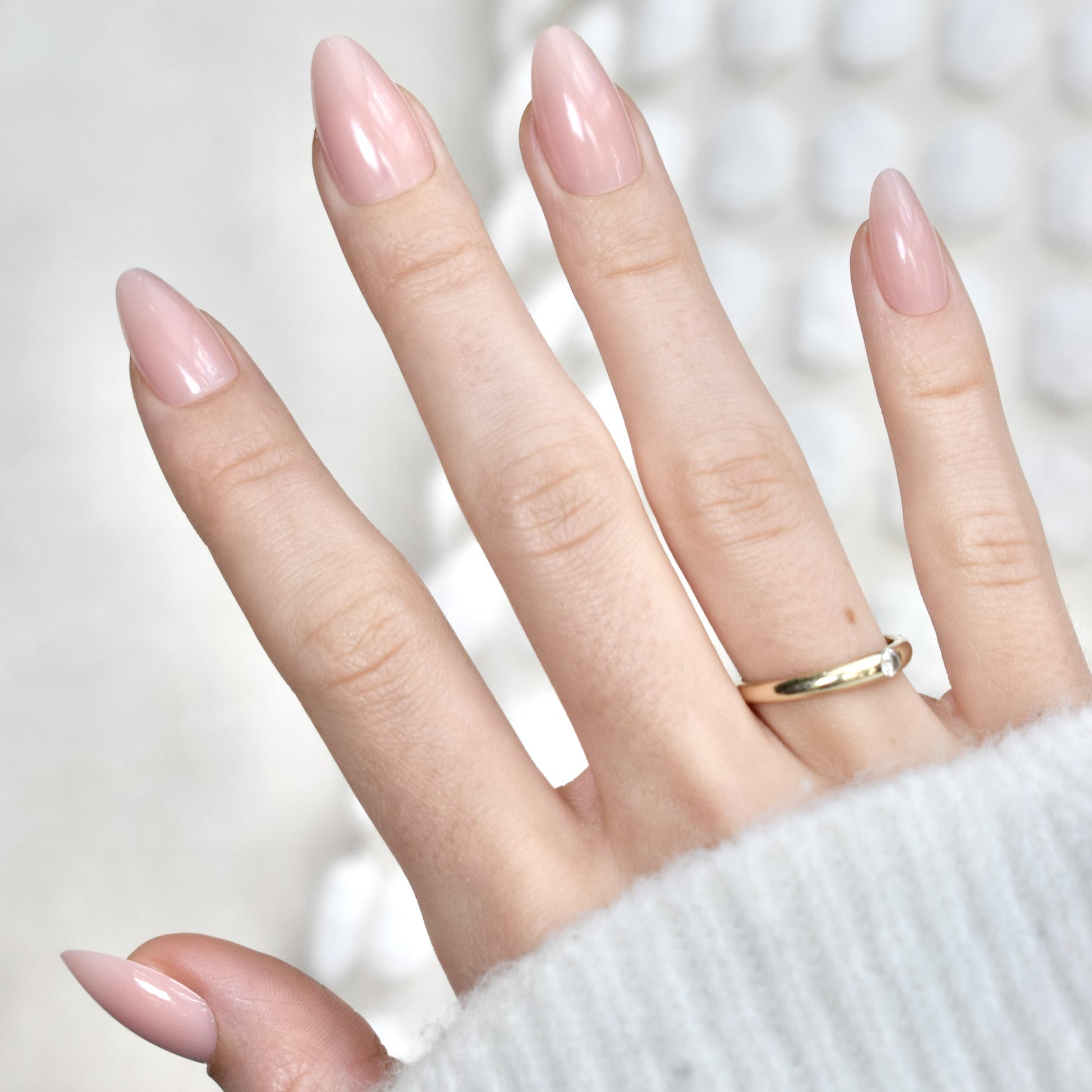 press-on nails artificial nails false nails pink almond