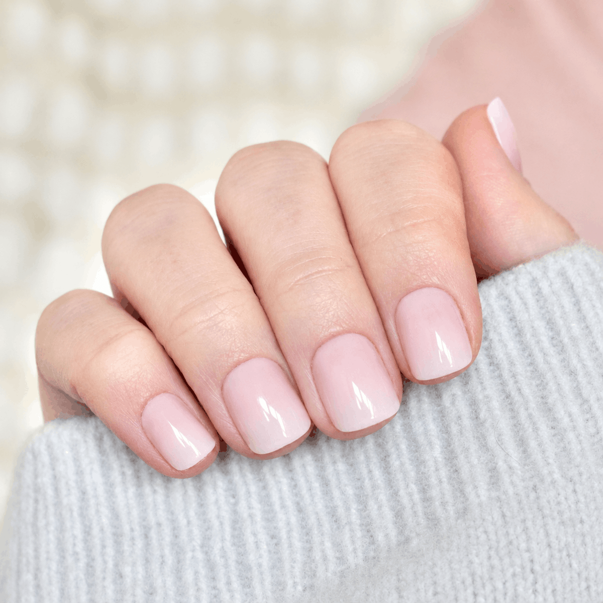 press-on nails artificial nails beauty false glasies gel coffin short white nude pink