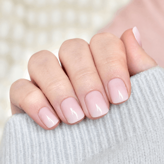 press-on nails artificial nails beauty false glasies gel coffin short white nude pink