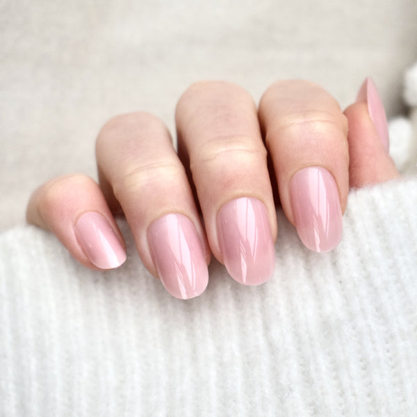 press-on nails false nails artificial nail pink oval