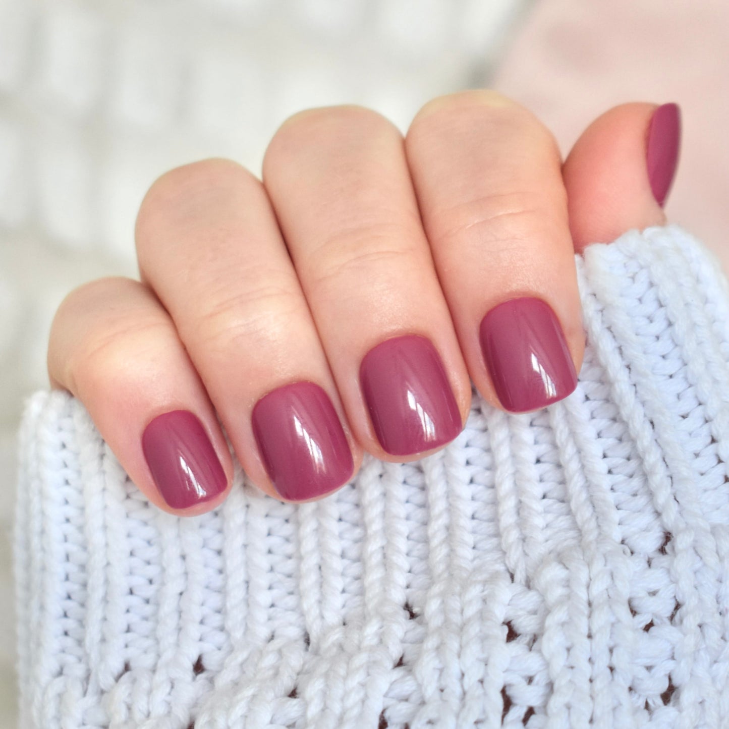 violet pink mauve super short press-on nails fake nail 