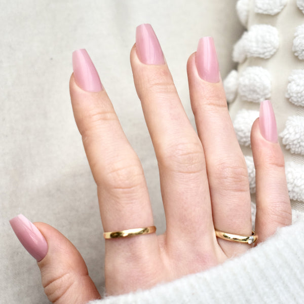 press-on nails false nails artificial nail pink COFFINN