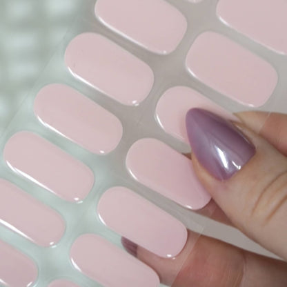 uv gel nail stickers 20 pcs powder pink nude
