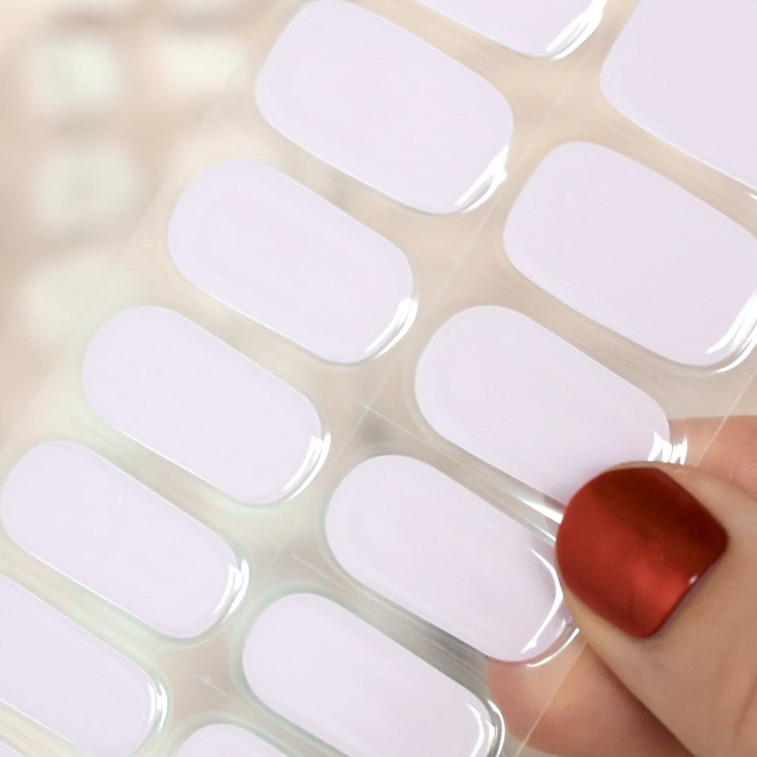 uv gel nail stickers 20 pcs pink white nude violet