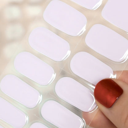 uv gel nail stickers 20 pcs pink white nude violet