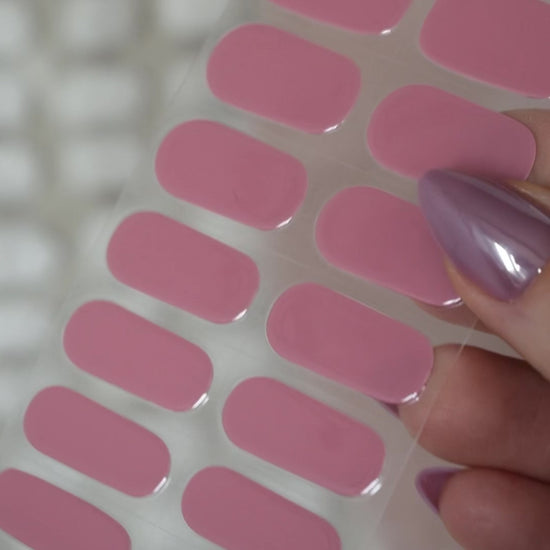 uv gel nail stickers 20 pcs powder pink mauve