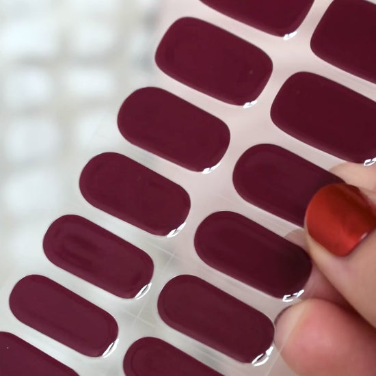 uv gel nail stickers 20 pcs red burgundy